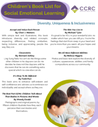 Children's Booklist for<br /> Social Emotional Learning (PDF)