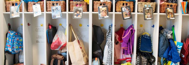 daycare organized cloakroom